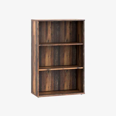 The Range Essential Tall Wide 2 Shelf Bookcase in Vintage Oak - Vintage Oak