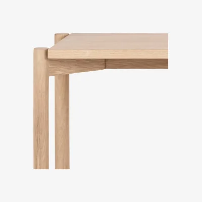 The Range Berrytwist 4-Shelf Scandi Bookcase, White Oak Veneer - White