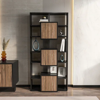 The Range Monaco Bookcase - Black and Alina