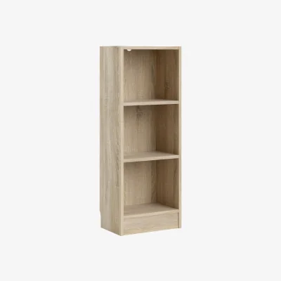 The Range Basic Low Narrow Bookcase (2 Shelves) - Oak