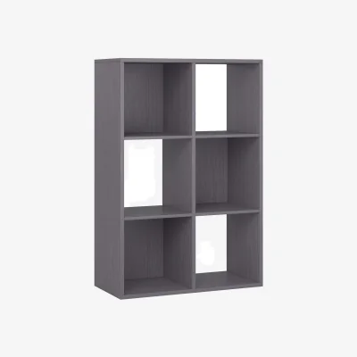 The Range Fahe Wooden Grey 6 Cube Storage Bookcase