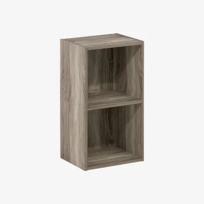 The Range WALPLUS Clean-Lined Open Display Bookcase 12in Wide x 21.2in High - French Oak