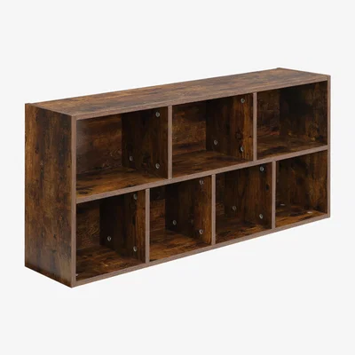 The Range HomeScape Direct Cube Wooden Bookcase Storage Shelving Unit - Brown