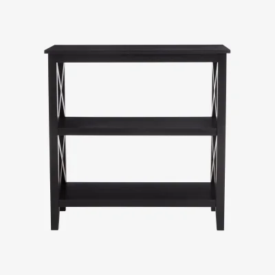 The Range Heritage Two Shelf Black Bookcase - Black