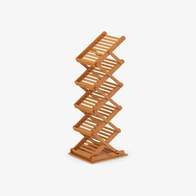 The Range Foldable Bamboo Magazine Rack - Walnut