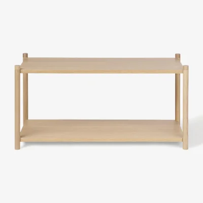 Westwing Oak Wood Shelving Unit Sceene