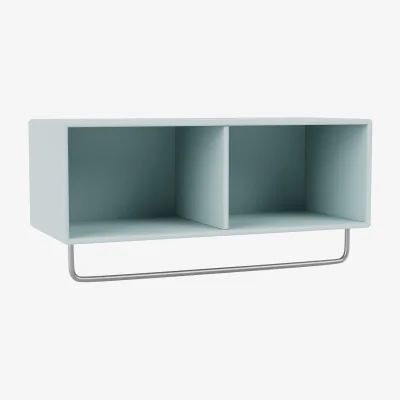 Westwing Wooden Wall Shelf Coat with Clothes Rack