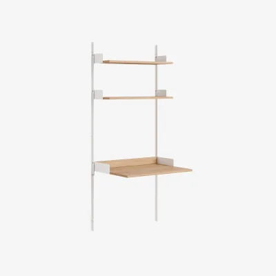 Westwing Wall Desk New Works with Shelves