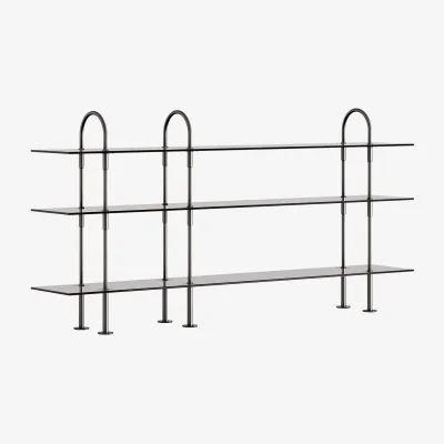 Westwing Shelving Unit Keen with Glass Shelves