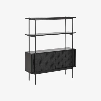 Westwing Shelving Unit Angus with Sliding Doors