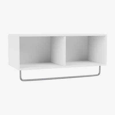 Westwing Wooden Wall Shelf Coat with Clothes Rack