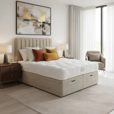 Arighi Bianchi Arighi Bianchi Ottoman Gene Bed, Double / Light Grey