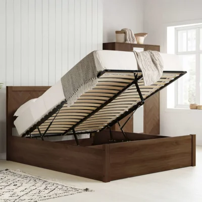 Arighi Bianchi Challis Ottoman Bed, Walnut / King
