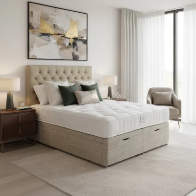 Arighi Bianchi Arighi Bianchi Ottoman Antoinette Bed, Double / Light Grey