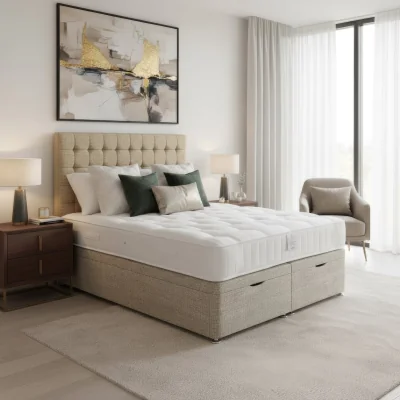 Arighi Bianchi Arighi Bianchi Ottoman Stamford Bed, Single / Light Grey