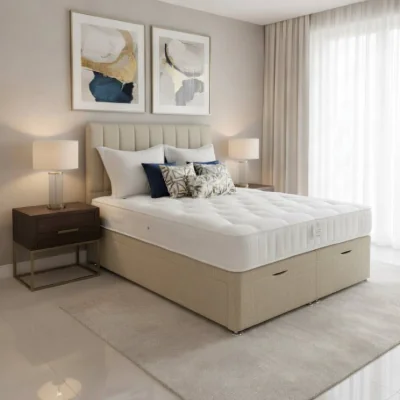Arighi Bianchi Arighi Bianchi Ottoman Gene Bed, Super King / Beige