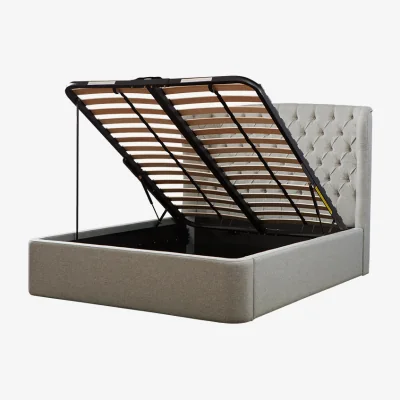 Arighi Bianchi TEMPUR® Holcot Ottoman Bed, Superking / Light Grey