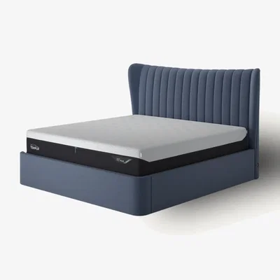 Arighi Bianchi TEMPUR® Horton Ottoman Bed Base, King / Blue