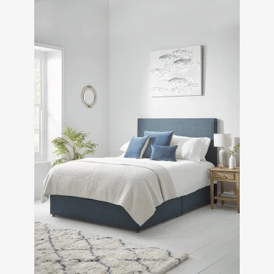 Cox and Cox NEW Lina Storage Bed Base - Navy Kingsize