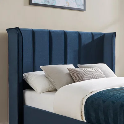 Dunelm Limelight Polaris Ottoman Bed, Velvet Navy