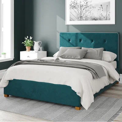 Dunelm Presley Plush Velvet Ottoman Bed Frame Forest (Green)