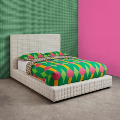 Dunelm Yinka Ilori Squares Boucle Ottoman Bed