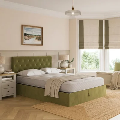 Dunelm Emberly Velvet Ottoman Bed Frame