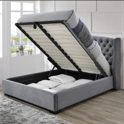 Dunelm Infinity Ottoman Bed Frame, Velvet Cream