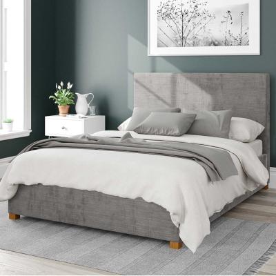 Dunelm Garland Firenze Velour Ottoman Bed Silver