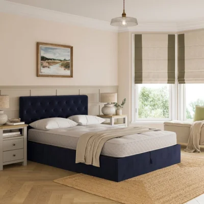 Dunelm Emberly Velvet Ottoman Bed Frame