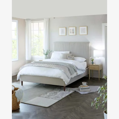 Danetti Avery Cream Fabric Super King Size Ottoman Storage Bed