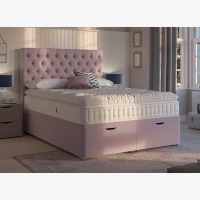 Dreams Flaxby Ottoman Divan Bed Base - 5'0 King - Purple