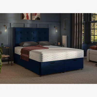 Dreams Dream Team Ottoman Divan Bed Base - 4'6 Double - Blue
