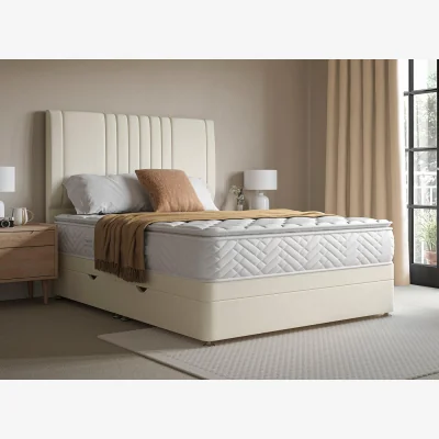 Dreams Sleepeezee Contemporary Ottoman Divan Bed Base - 4'0 Small Double - Cream