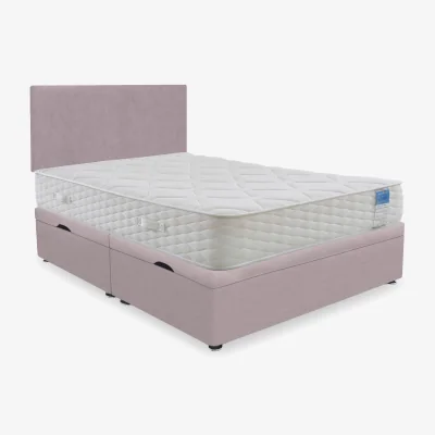 Furniture Village Sleep Story - Memory Plus Side Lift Ottoman Divan Set - Double - Plush Lilac