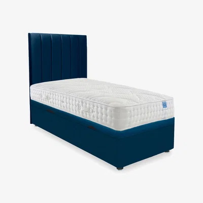 Furniture Village Sleep Story - Luxury Firm Side Lift Ottoman Divan Set - Small Single - Plush Pacific