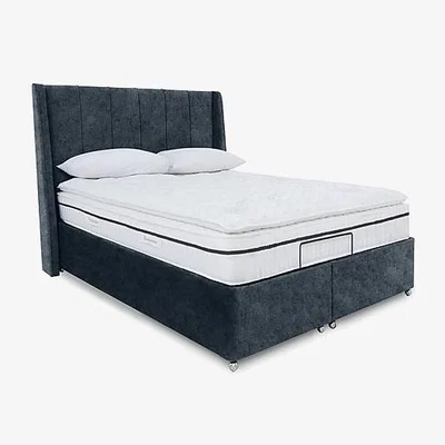 Furniture Village E-Motion Akira Adjustable Ottoman Divan Base with Headboard - King Size - Daytona Ocean