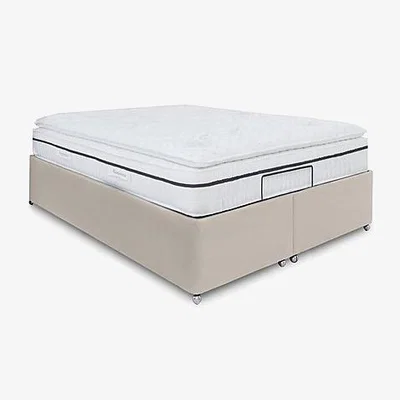 Furniture Village E-Motion Adjustable Ottoman Divan Base - King Size - Seven Ivory