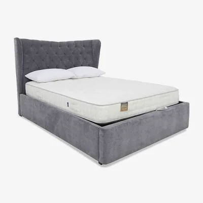 Furniture Village Highgrove - Bauer Ottoman Bed Frame - Double - Aston Steel