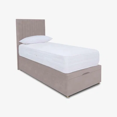 Furniture Village Sleep Story - Pocket Luxury Manual End Ottoman Divan Set - Small Single - Plush Lilac