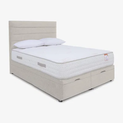 Furniture Village Sleep Story 2000 Manual End Ottoman Divan Set - Double