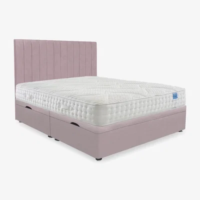 Furniture Village Sleep Story - Luxury Firm Side Lift Ottoman Divan Set - Super King - Plush Lilac