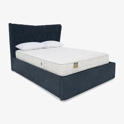 Furniture Village Highgrove - Bauer Ottoman Bed Frame - Super King - Granite Blue