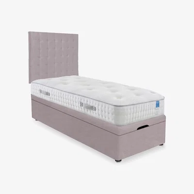 Furniture Village Sleep Story - Ergo Deluxe End Lift Ottoman Divan Set - Single - Plush Lilac