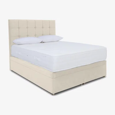 Furniture Village Sleep Story - Ortho 2000 Electric End Ottoman Divan Set - Double - Plush Ecru