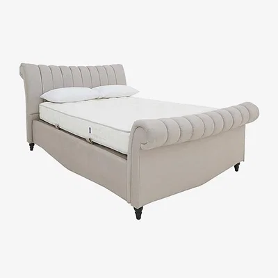 Furniture Village Thiago Ottoman Bed Frame - Double - Smooth Stone