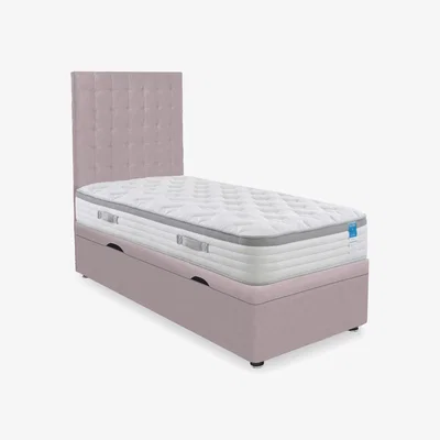 Furniture Village Sleep Story - Hybrid 360 Side Lift Ottoman Divan Set - Small Single - Plush Lilac