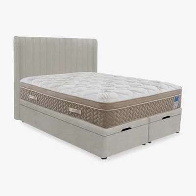 Furniture Village Sleep Story - PlushTech End Lift Ottoman Divan Set - Super King