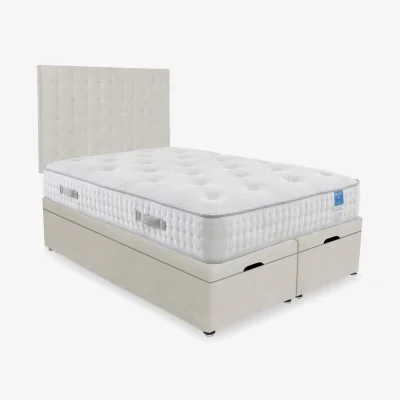 Furniture Village Sleep Story - Ergo Deluxe End Lift Ottoman Divan Set - Double - Plush Ecru