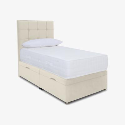 Furniture Village Sleep Story - Ortho 2000 Manual Side Ottoman Divan Set - Small Single - Plush Ecru